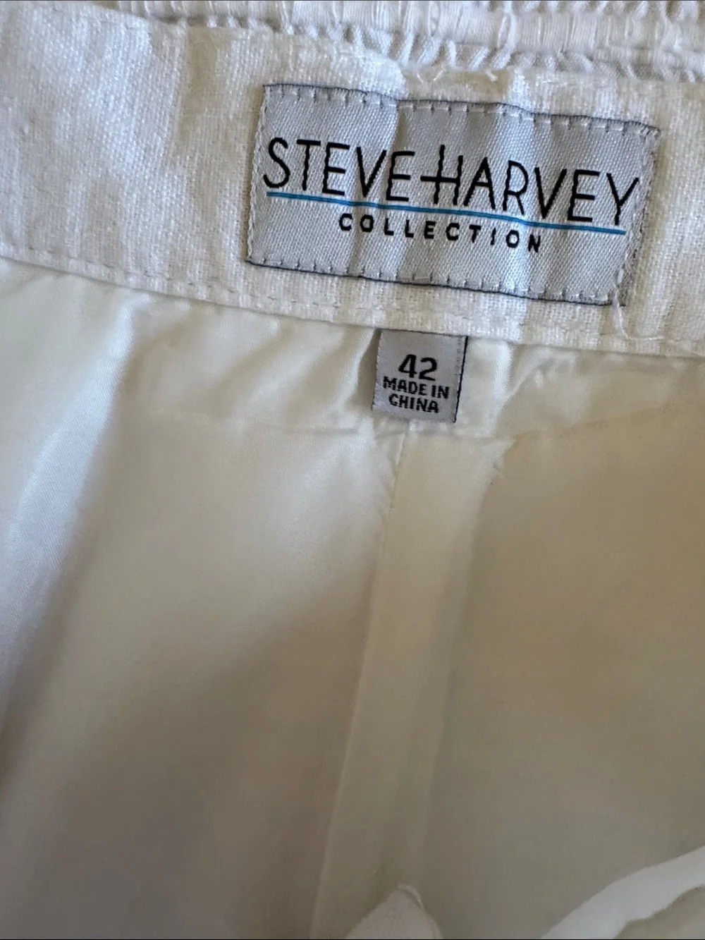 MENS White Linen Summer Pants sz 42
